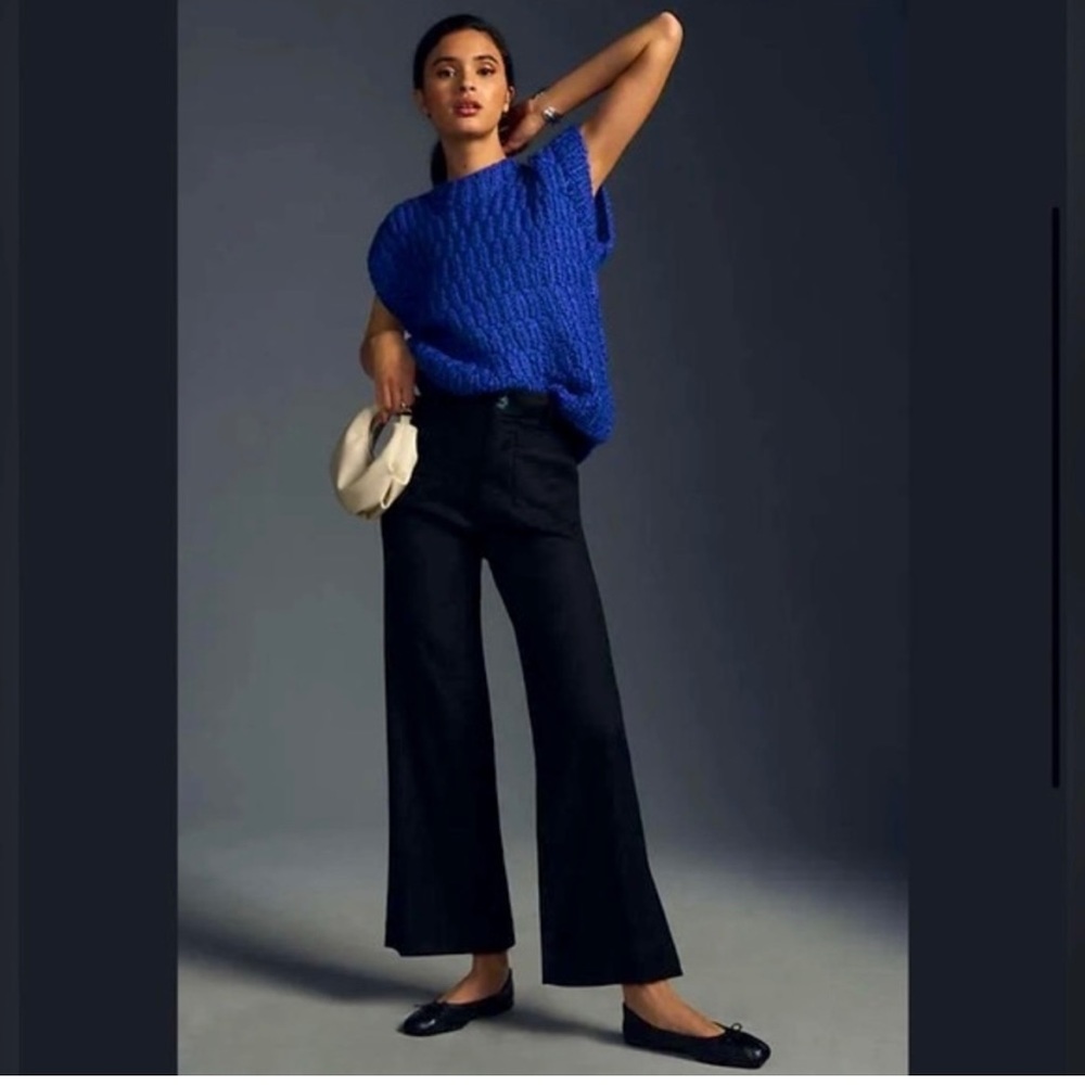 Anthropologie Maeve The Colette Cropped Wide-Leg Pants